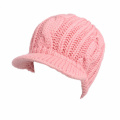 Mulheres malha gorros de snapback quente feminino gorro torcido chapéu boné menina (hw132)